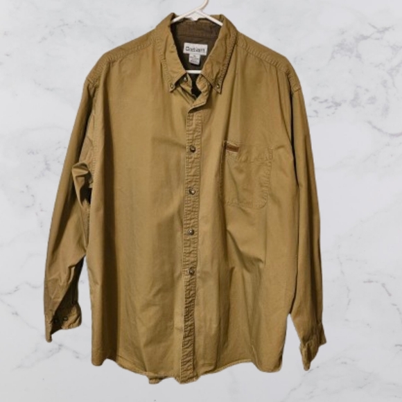 Carhartt Other - Carhartt mens XL tan long sleeve button down shirt